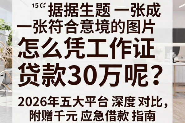 怎么凭工作证贷款30万呢?2026年五大平台深度对比,附赠千元应急借款指南