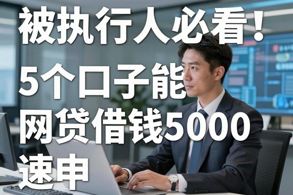 被执行人必看!这5个口子能网贷借钱5000,速申
