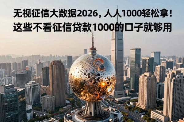 无视征信大数据2026，人人1000轻松拿！这些不看征信贷款1000的口子就够用