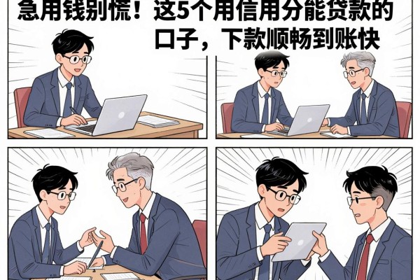 急用钱别慌!这5个用信用分能贷款的口子,下款顺畅到账快