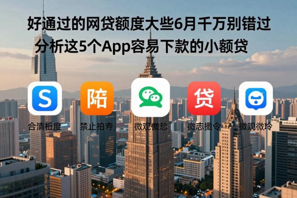 好通过的网贷额度大些6月千万别错过!分析这5个app容易下款的小额贷