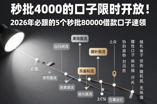 秒批4000的口子限时开放!2026年必跟的5个秒批80000借款口子速领