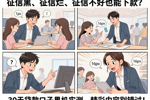 征信黑、征信烂、征信不好也能下款?30天贷款口子果机实测,精彩内容别错过!
