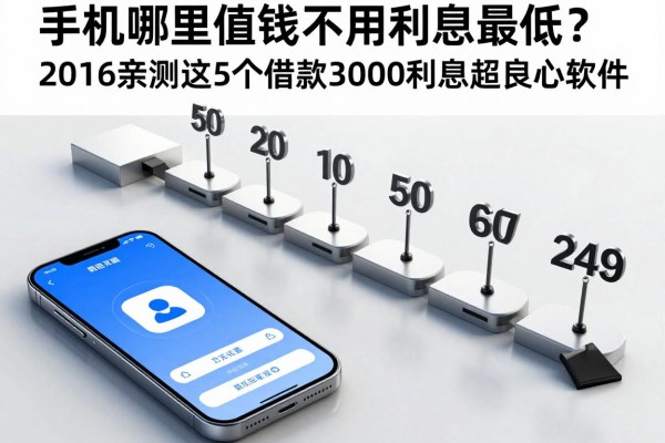 手机哪里借钱不用利息最低？2026亲测这5个借款3000利息超良心软件