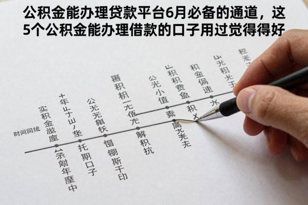 公积金能办理贷款平台6月必备的通道,这5个公积金能办理借款的口子用过都觉得好