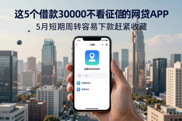 这5个借款30000不看征信的网贷APP,5月短期周转容易下款赶紧收藏