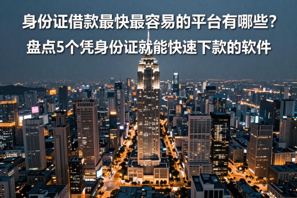 身份证借款最快最容易的平台有哪些?盘点5个凭身份证就能快速下款的软件