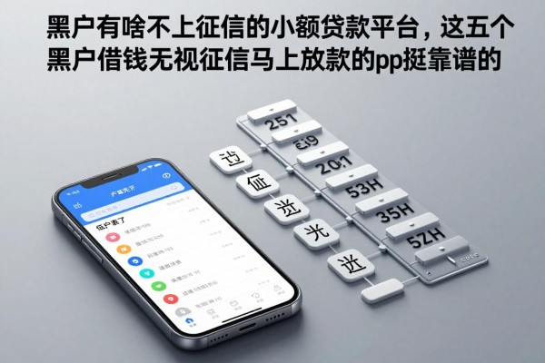 黑户有啥不上征信的小额贷款平台,这五个黑户借钱无视征信马上放款的app挺靠谱的