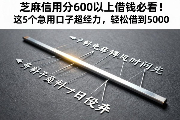芝麻信用分600以上借钱必看!这5个急用口子超给力,轻松借到5000