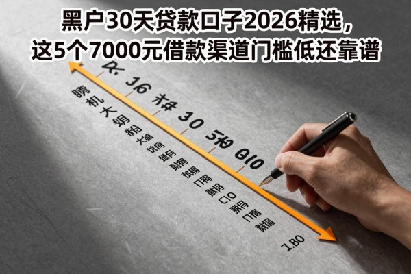 黑户30天贷款口子2026精选,这5个7000元借款渠道门槛低还靠谱