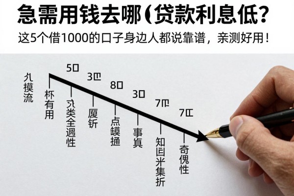 急需用钱去哪里贷款利息低?这5个借1000的口子身边人都说靠谱,亲测好用!