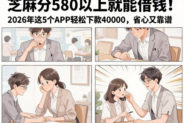 芝麻分580以上就能借钱！2026年这5个APP轻松下款40000，省心又靠谱