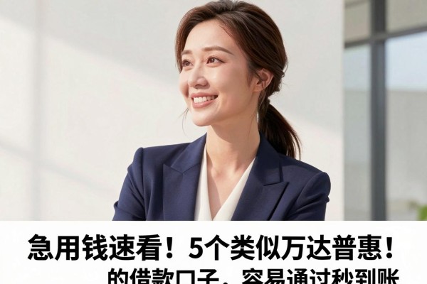 急用钱速看!5个类似万达普惠的借款口子,容易通过秒到账