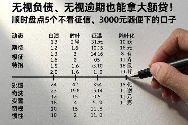 无视负债、无视逾期也能拿大额贷！顺带盘点5个不看征信、3000元随便下的口子