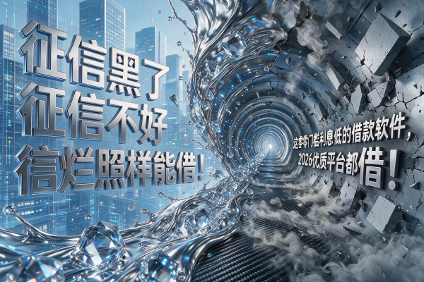 征信黑了、征信不好、征信烂照样能借!这些零门槛利息低的借款软件,2026优质平台都在这里