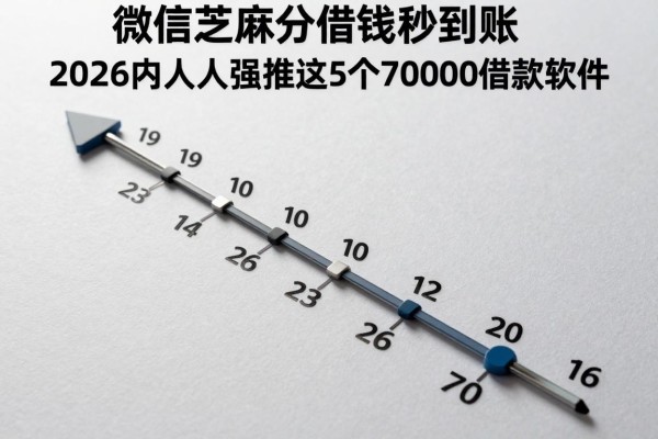 微信芝麻分借钱秒到账，2026内行人强推这5个70000借款软件