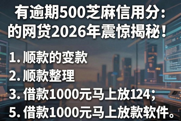 有逾期500芝麻信用分的网贷2026年震惊揭秘！顺便整理5个借款1000元马上放款软件