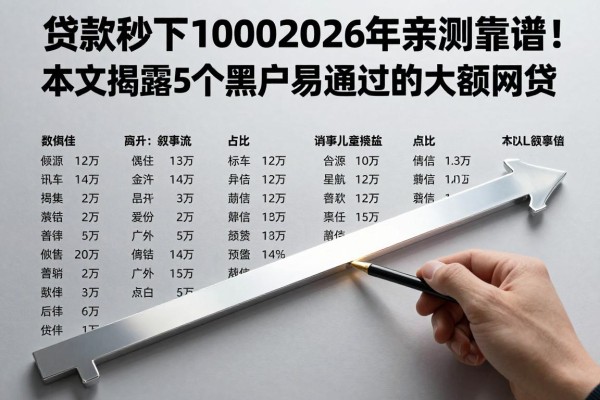 贷款秒下10002026年亲测靠谱!本文揭露5个黑户易通过的大额网贷