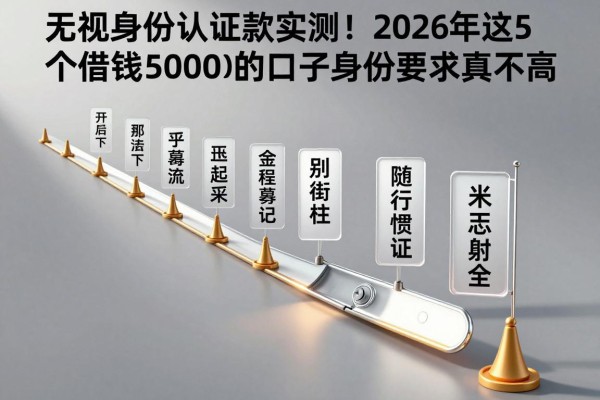 无视身份认证贷款实测!2026年这5个借钱5000的口子身份要求真不高