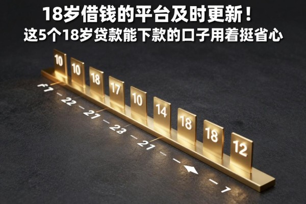 18岁借钱的平台及时更新！这5个18岁贷款能下款的口子用着挺省心