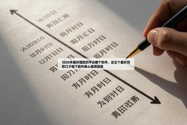 2026年最好借款的平台哪个软件,这五个最好贷款的口子稳下款软件真心值得选用