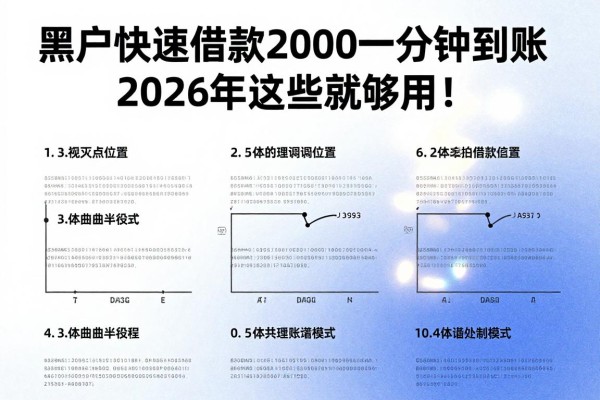 黑户快速借款2000一分钟到账2026年这些就够用!概括这五个无视征信借钱2000秒放款的app