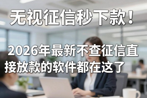 无视征信秒下款!2026年最新不查征信直接放款的软件都在这了