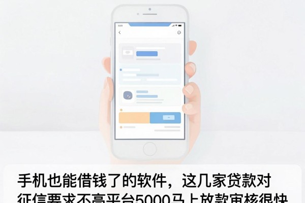 手机也能借钱了的软件,这几家贷款对征信要求不高平台5000马上放款审核很快