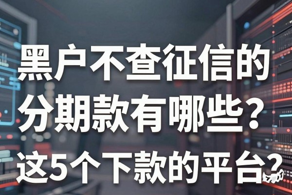 黑户不查征信的分期款有哪些？这5个下款超稳的平台千万别错过