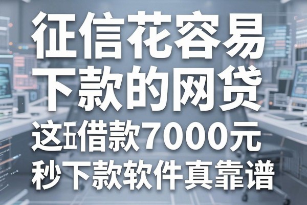 征信花容易下款的网贷，这五个征信花借款7000元秒下款软件真靠谱