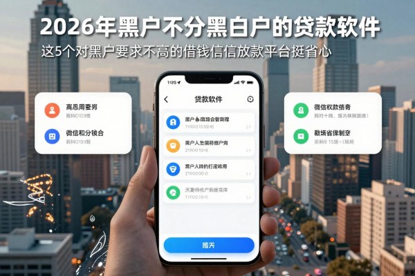 2026年研讨黑户不分黑白户的贷款软件,这5个对黑户要求不高的借钱微信放款的平台挺省心的