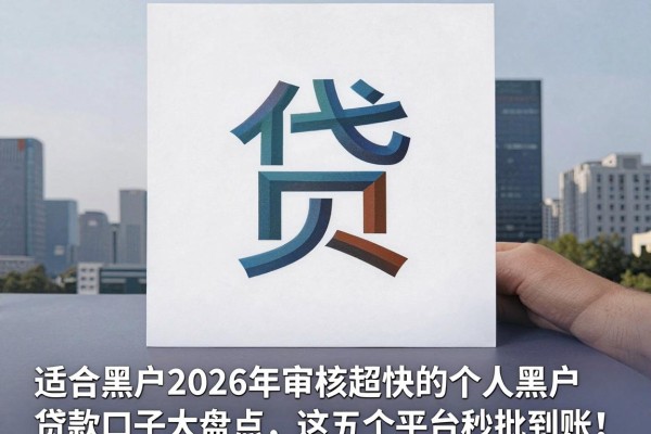 适合黑户2026年审核超快的个人黑户贷款口子大盘点,这五个平台秒批到账!