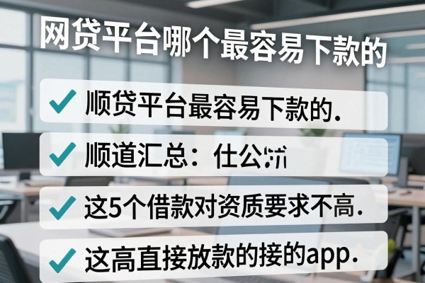 网贷平台哪个最容易下款的，顺道汇总这5个借款对资质要求不高直接放款的app