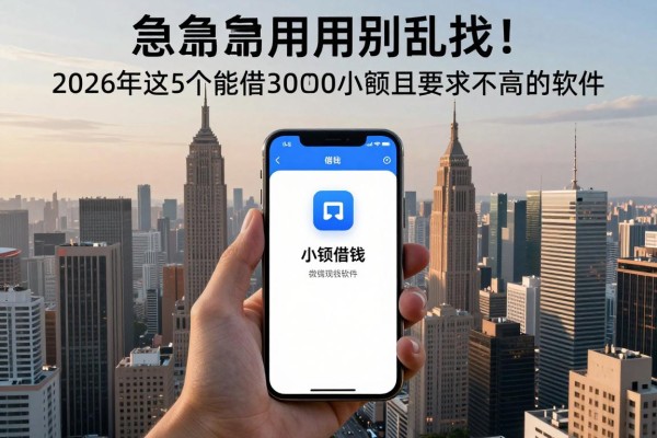 急需用钱别乱找！2026年这5个能借3000小额且要求不高的软件，哪里能快速小额借钱的软件答案都在这了