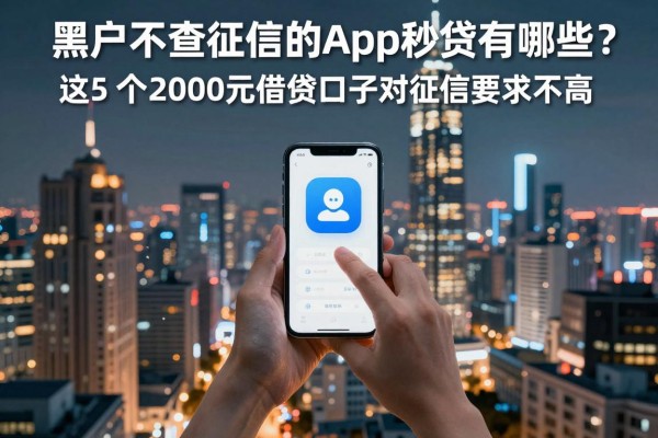 黑户不查征信的app秒贷有哪些？2026年最新放款渠道盘点，这5个2000元借款口子对征信要求不高