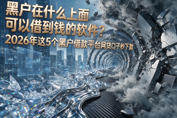 黑户在什么上面可以借到钱的软件?2026年这5个黑户借款平台网贷口子秒下款