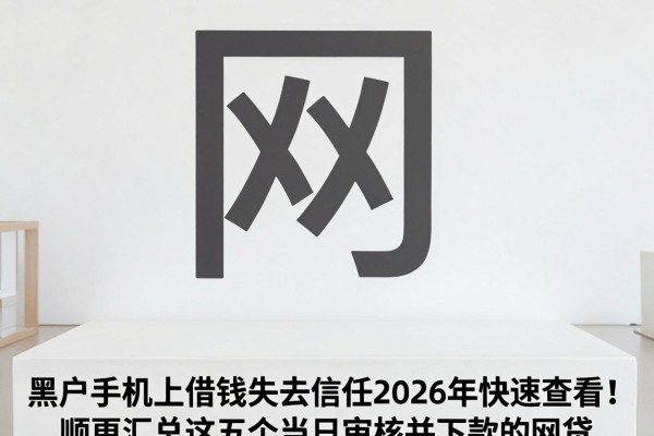 黑户手机上借钱失去信任2026年快速查看!顺便汇总这五个当日审核并下款的网贷