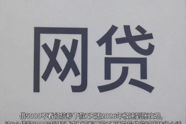 借5000不看征信秒下款7天还2026年极速到账攻略，这5个借款5000对征信要求不高秒下款7天还的软件临时周转很合适