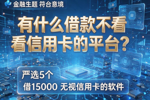 有什么借款不看信用卡的平台？严选5个借15000无视信用卡的软件