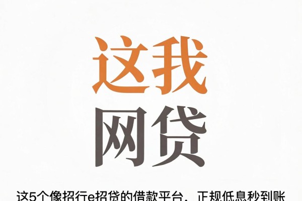这5个像招行e招贷的借款平台,正规低息秒到账