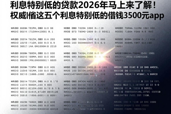 利息特别低的贷款2026年马上来了解!权威枚举这五个利息特别低的借钱3500元app