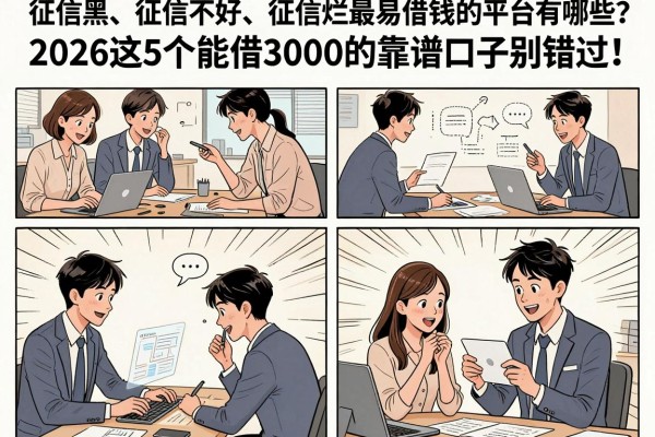 征信黑、征信不好、征信烂最易借钱的平台有哪些?2026这5个能借3000的靠谱口子别错过