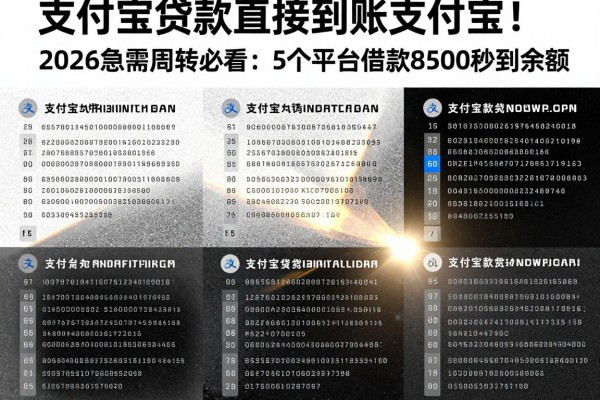 支付宝贷款直接到账支付宝!2026急需周转必看:5个平台借款8500秒到余额