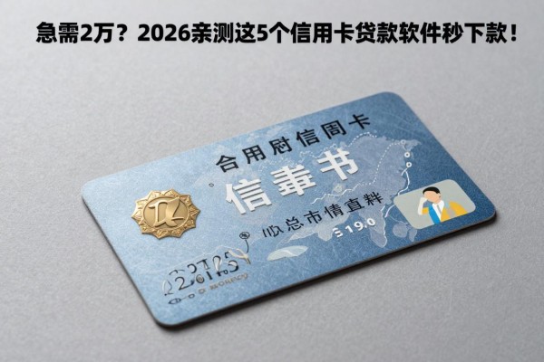 急需2万？2026亲测这5个信用卡贷款软件秒下款！
