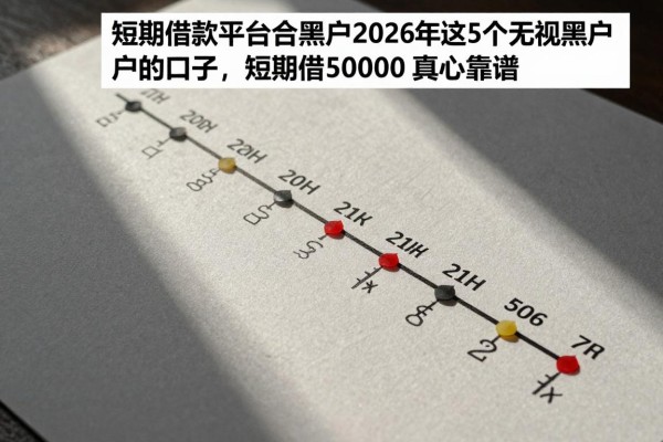 短期借款平台适合黑户2026年这5个无视黑户的口子，短期借50000真心靠谱