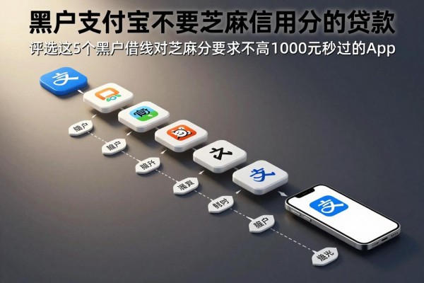 黑户支付宝不要芝麻信用分的贷款,评选这5个黑户借钱对芝麻分要求不高1000元秒过的app