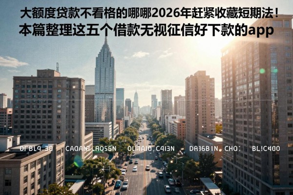 大额度贷款不看征信的有哪些2026年赶紧收藏短期法!本篇整理这五个借款无视征信好下款的app