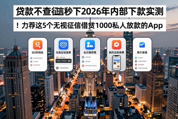 贷款不查征信秒下2026年内部下款实测!力荐这5个无视征信借钱1000私人放款的app