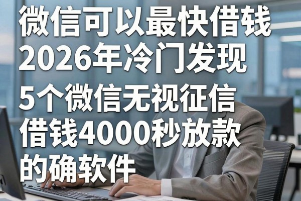 微信可以最快借钱的软件2026年冷门发现,这5个微信无视征信借钱4000秒放款的软件确实很高效
