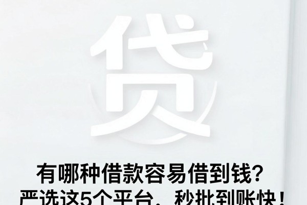 有哪种借款容易借到钱?严选这5个平台,秒批到账快!